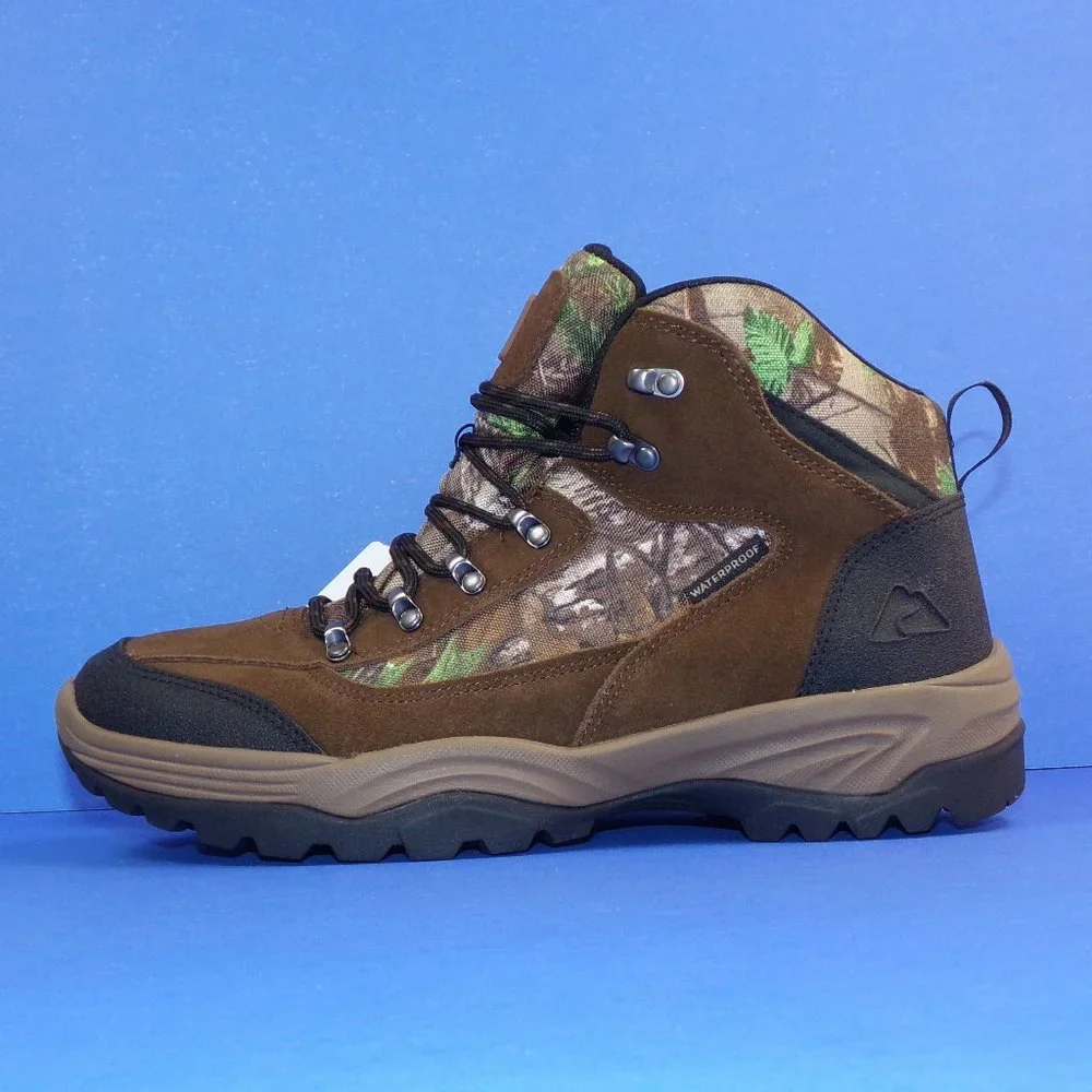 New Ozark Trail Men's Brush Ankle-High Waterproof Camo Mid Hiking Boots Sz 11